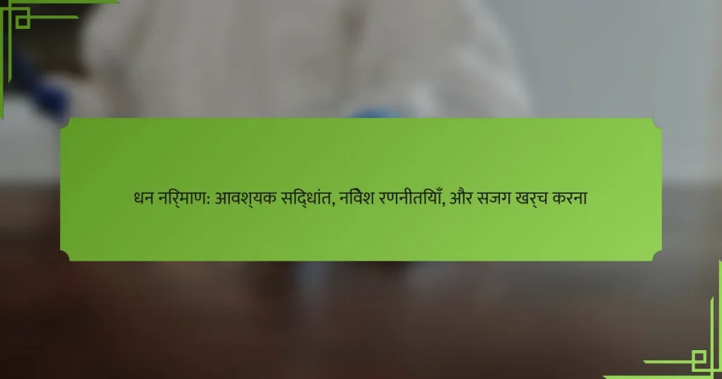 धन निर्माण: आवश्यक सिद्धांत, निवेश रणनीतियाँ, और सजग खर्च करना