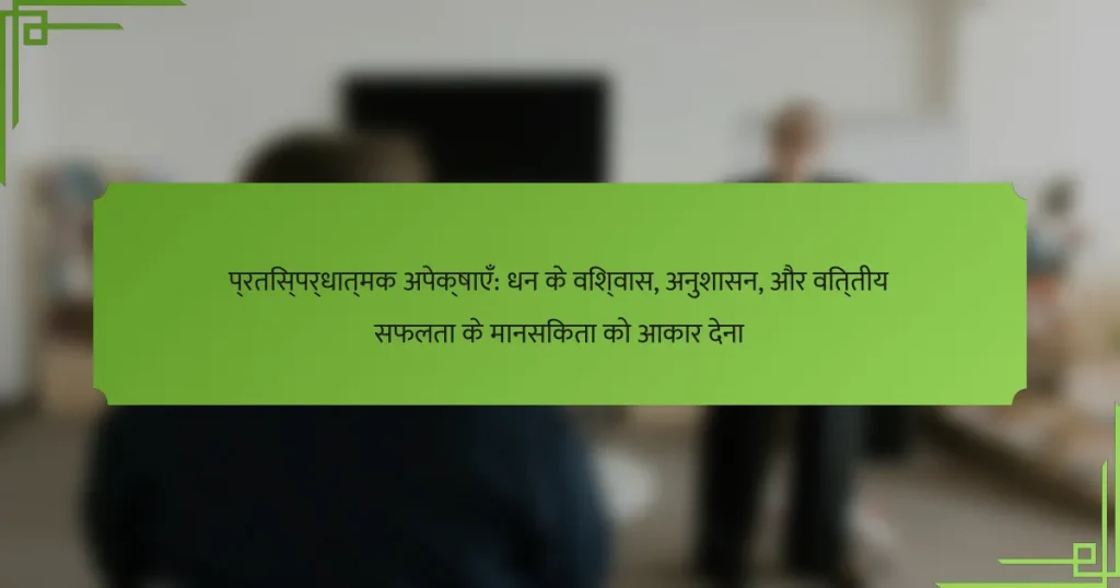प्रतिस्पर्धात्मक अपेक्षाएँ: धन के विश्वास, अनुशासन, और वित्तीय सफलता के मानसिकता को आकार देना